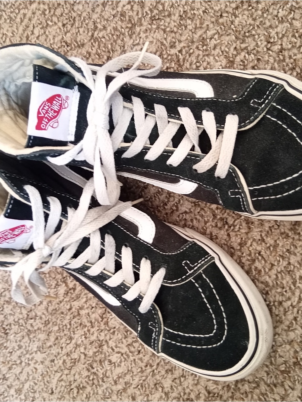 Vans Kids Black and White High-Top Sneakers